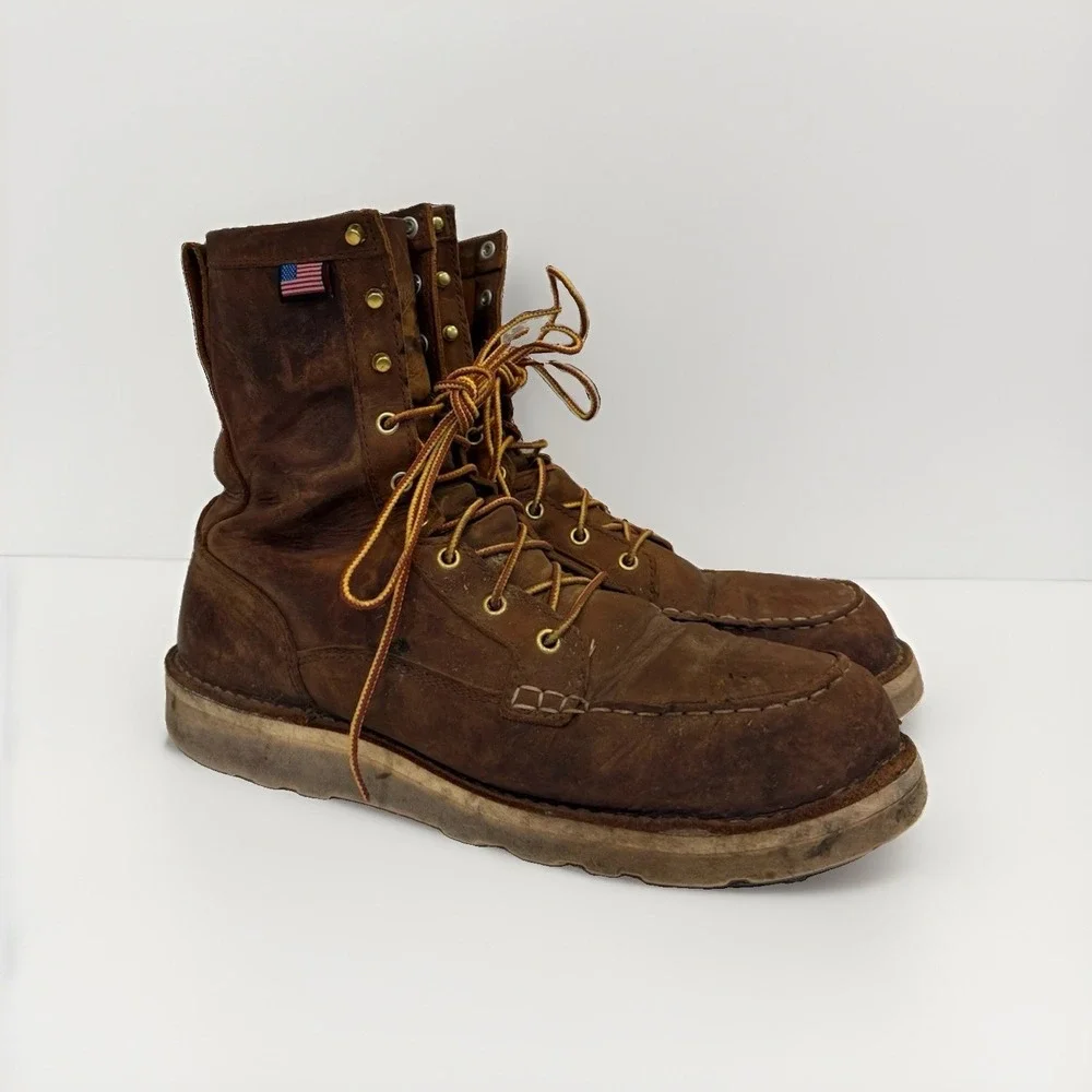 Danner Bull Run MOC TOE ST Leather Work Boots Size 11.5 D 8